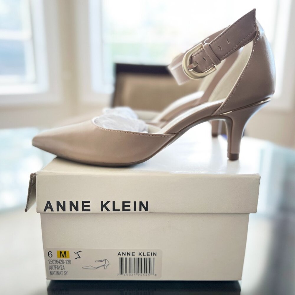 Anne Klein Women's Fabulist iflex Pointed Toe Heel Pumps Nude/Natural 6M NIB